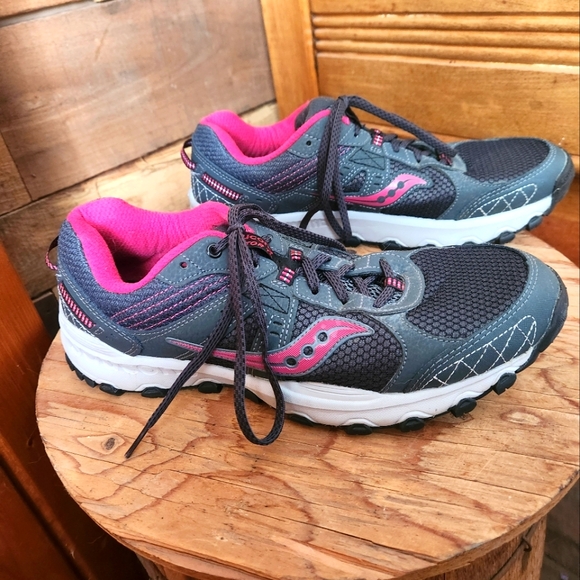 SAUCONY GREY GRID RAPTOR TR 2 RUNNING/TRAIL SHOES- WOMENS 10 - Picture 3 of 10